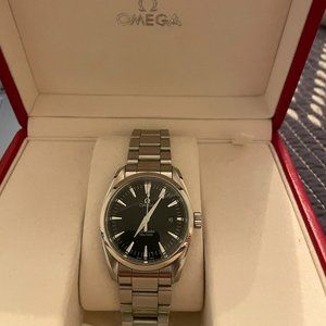 Omega Seamaster, silver with black face